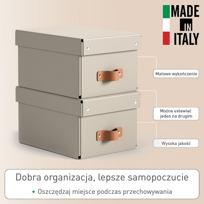 Set 2 bucati cutie de depozitare cu capac Leitz Puro mica 7L